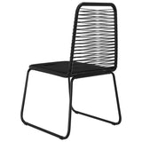 Outdoor Chairs 6 pcs Poly Rattan Black 313113
