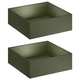 Garden Planter 2 pcs Olive Green 60 x 60 x 20 cm 8005001