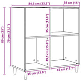 Record Cabinet Artisan Oak 84.5x38x89 cm Engineered Wood 857172