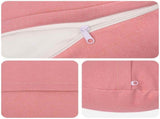 Cushion with Pillow HEERLEN 6 pcs Pink Fabric 929332