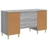 Desk Grey Sonoma Engineered Wood 142.5 x 50 x 75 cm 3414618