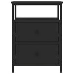 ZNTS Bedside Cabinet Black 44x45x60 cm Engineered Wood 826003