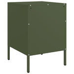 ZNTS Bedside Cabinets 2 pcs Olive Green 36x39x50.5 cm Steel 842931