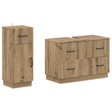2 Piece Bathroom Cabinet Set HOORN Artisan Oak Engineered Wood 3417719