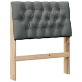 Upholstered Headboard Dark Grey 80 cm Solid Pine Wood 879365