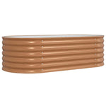 Garden Raised Bed Brown 160 x 80 x 44 cm Steel 42011333