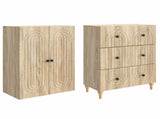 Cabinet Set 2 pcs 66 x 34.5 x 90 cm Engineered Wood 3416459