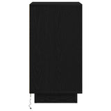 Bedside Cabinet with LED Lights Black 38x34x65 cm 861302