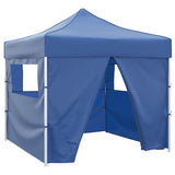 Foldable Tent 3x3 m with 4 Walls Blue 41466