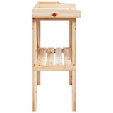 Plant Table with Shelf 78x38x82.5 cm Solid Wood Fir 156349