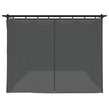Gazebo with Curtains Anthracite 6x3 m Steel 4003921