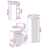 Bathroom Furniture Set 4 pcs Grey Sonoma 3407460