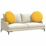 Seat Cushions 2 pcs Light Yellow 80 cm Corduroy Fabric 42014266