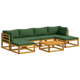 Sofa Set 7 pcs Natural Solid Acacia Wood 3417266