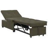 Sofa Bed Army Green 194 x 67 x 82 cm Huahua Fabric 42008606