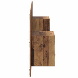 Headboard with Cabinet 3 pcs Old Wood Engineered Wood 3415734