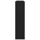 Shoe Rack Black 80x25x100 cm Engineered Wood 859897