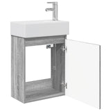Bathroom Vanity Unit with Tap Grey Sonoma 45.5 x 22.5 x 84 cm 889457