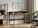 Desk with Storage Smoked Oak 100 x 50 x 91 cm 8008028