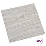 Self-adhesive Flooring Planks 55 pcs PVC 5.11 m Light Grey 324661