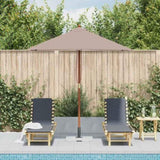 Garden Parasol Taupe Laminated bamboo and hardwood, fabric 44536