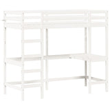 Loft Bed without Mattress White 80x200 cm Solid Wood Pine 842855