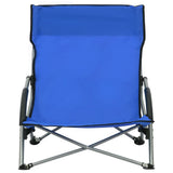 Beach Chair Set of 2 Blue Oxford fabric, steel Standard 312488