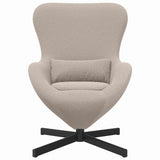 Egg Chair Light Grey 63 x 73 x 90 cm Fabric 42002768