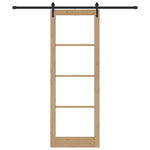 Sliding Door Manual ORKDAL Brown 83 x 232 cm Wood and metal 3332477