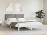 Bed Frame with Upholstered Headboard Light Grey 120 x 190 cm 877928