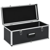 Storage Cases 2 pcs Black Aluminium 91851