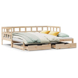 Daybed with Trundle and Drawers without Mattress 90x200 cm 3302201