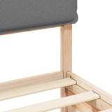 Bed Frame with Upholstered Headboard Light Grey 200 x 200 cm 3398104