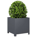 ZNTS Garden Planters 2 pcs Anthracite 40x40x40 cm Steel 851204