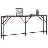 Console Table Brown Oak 180x23x75 cm Engineered Wood 837771