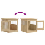Dog Crate Furniture Sonoma Oak 64.5x80x71 cm Engineered Wood 838332