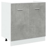 Sink Bottom Cabinet Lyon Concrete Grey 80x46x81.5 cm Engineered Wood 856076