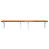 Basin Shelf Wall Mounted Steel and Solid Wood Acacia 3302840