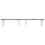 ZNTS Basin Shelf Wall Mounted Steel and Solid Wood Acacia 3302836