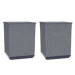 ZNTS Planters 2 pcs Blue Grey 30x30x37 cm Polypropylene 364180