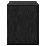 Bedside Cabinet Black Oak 35 x 60 x 50 cm Engineered Wood 881089