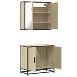 2 Piece Bathroom Furniture Set Sonoma Oak Engineered Wood 3300886