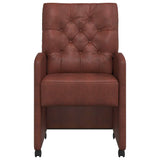 Dining Chairs with Wheels 2 pcs Shiny brown 58 x 67 x 97 cm 42017860