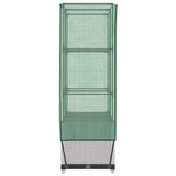 Raised Bed with Greenhouse Cover Rattan Look 80x40x138 cm 4015842