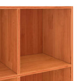 Book Cabinet Wax Brown 104 x 33 x 110 cm Solid Pine Wood 869874