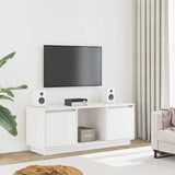 TV Cabinet White 110.5x35x44 cm Solid Wood Pine 814340