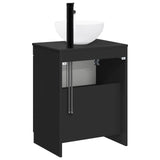 Bathroom Furniture Set Black Engineered Wood 3404205