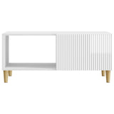 Coffee Table High Gloss White 90 x 50 x 40 cm Engineered Wood 894729
