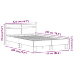 Bed Frame Artisan oak 120 x 200 cm Engineered wood 3333949