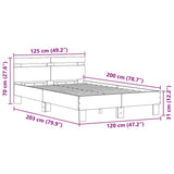 Bed Frame Artisan oak 120 x 200 cm Engineered wood 3333949